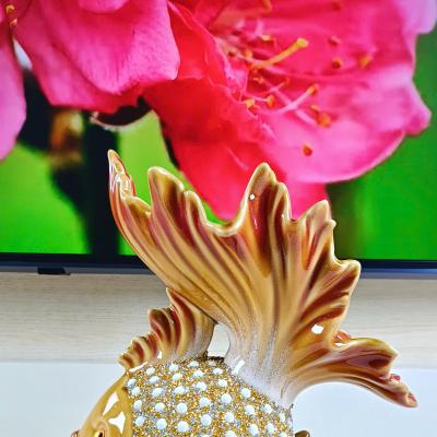 tượng cá, tượng cá bằng sứ, tượng trung quốc, sản phẩm trang trí nhà cửa